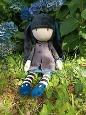 Peluche/Doudou Poupée Robe Noeud Bleu Manteau Gris 65cm - Gorjuss Santoro London