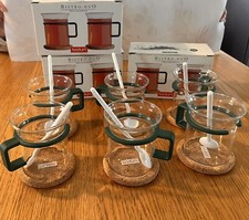 BODUM LOT DE 6 VERRES BISTRO A THÉ AVEC DESSOUS EN LIEGE - EMBALLAGE  D’ORIGINE