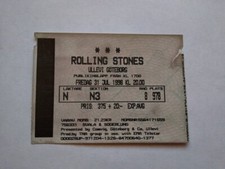 Rolling Stones Ticket Stub July 21 1998 Ullevi Gothenburg Sweden