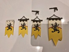 PLAYMOBIL - Drapeaux Bannières Pour Chateau Fort Des Chevaliers Du Lion 4865