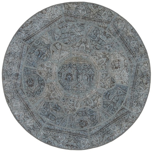 Tapis patchwork rond vintage - rond,