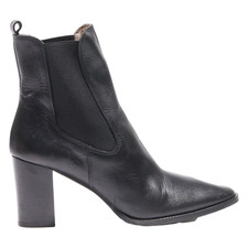 Bottes Cheville Noires En Cuir