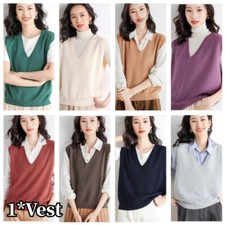 Femme Tricot Gilet Faux