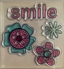 clear stamps tampon Transparent Fleurs