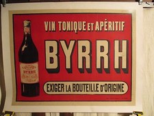 AFFICHE BYRRH BOUTEILLE ANNEES