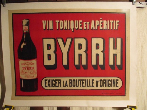 Affiche byrrh bouteille - affiche, annees