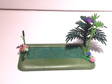 PLAYMOBIL PIÈCE JARDIN EXOTIQUE/ PLAN D’EAU JARDIN CAMPAGNE VILLE