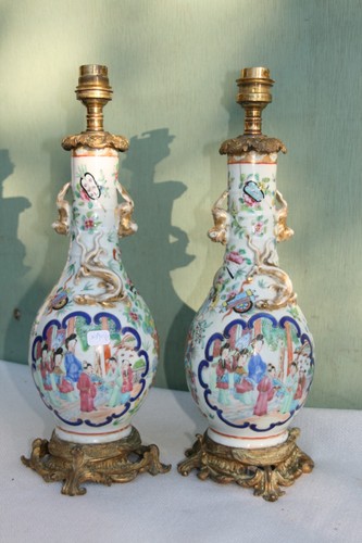 Paire vases montés en - paire, de