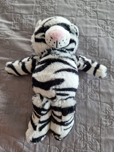 Peluche tigre blanc - blanc, noir