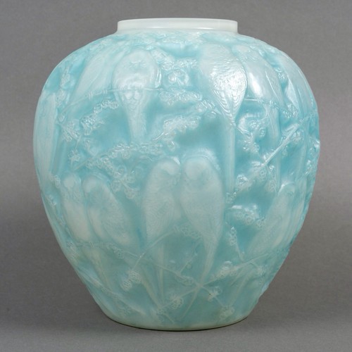 Vase perruches verre - perruches,