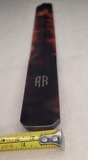 magnifique ouvre lettre art deco tortue tortoise  letter opener initiale RR or