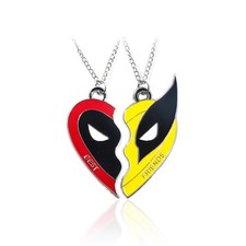 2pcs Deadpool Héros Collier