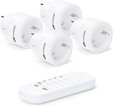 Prises Électriques Télécommandées 4er Set + 1x Télécommande 2300 Watt À 30m