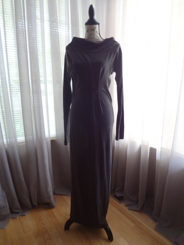 Donna karan gray ruched long - donna,