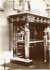 France, Paris, console en acajou, ornements en bronze ciselés et dorés  Vintage 