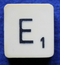 Lettre E pour Jeu de Scrabble