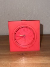 Lexon Tykho Ana Clock 1997 Designer Marc Berthier- Réveil Horloge Rose Fuchsia