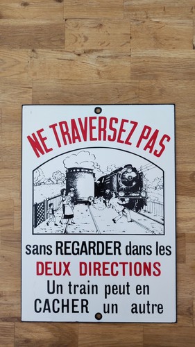 Ancienne plaque émaillée - , «