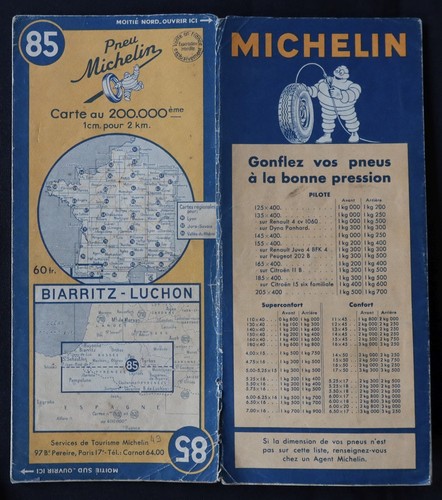 Carte michelin biarritz - 85,