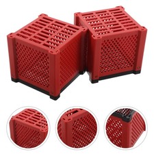  Lot de 2 cubes filtrants vides pour aquariums, étangs, chevaux, 11,5 x 11,5 x
