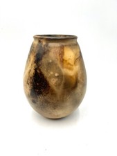 Superbe vase brutaliste Grès Loul COMBRES  Cuisson Bois terre enfumée