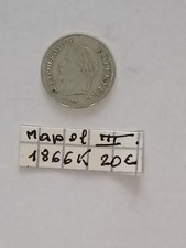 Pièce 20 centimes argent Napoléon III 1866 K