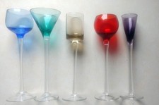 5 Verres Colorés à Liqueur