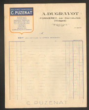 FORMEREY prés DARNIEULLES (88) MACHINES AGRICOLES C. PUZENAT "A. DUGRAVOT" 1941