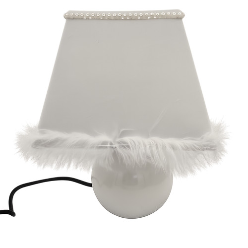 Lampe chevet plume strass - lampe, de