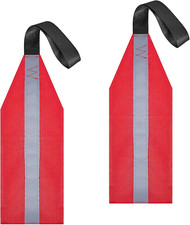 2 Pieces Safety Travel Flag for Kayak Canoe Red Warning Flag with Webbing for Ka