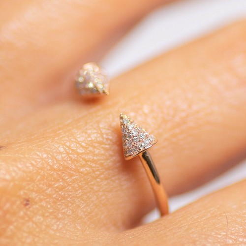 14k rose diamant - or, flèche