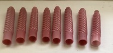 8 fourreaux fausses bougies torsadées opaline rose occasion B