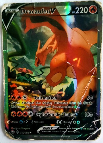 Dracaufeu carte pokemon - v,