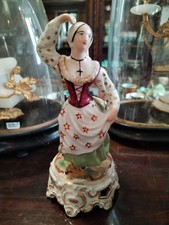 Sujet Bouquetière Porcelaine de Paris polychrome époque XIX Eme
