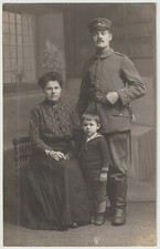 carte photo allemande soldat Bavarois baionnette 1898 dans gousset de Lebel !