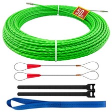 Aiguille Electricien 50m-Tire Fils ElectriqueTire CableSpirale RétractableTir...