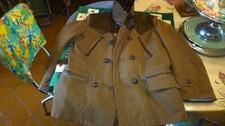 RARE ANNÉES 50 MANTEAU ROCKABILLY CANADIENNE COL MOUTON DORÉ TAILLE 52 M. EN FR