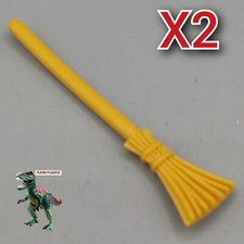 X2 Playmobil balai jaune moutarde-nettoyeur-femme-sorcière-femme de clés