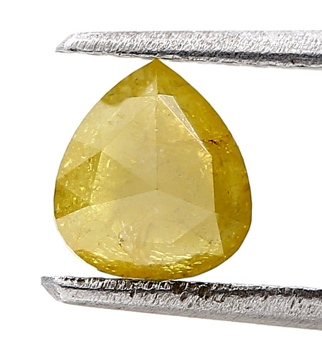 Diamant naturel poire jaune - diamant,