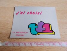 Autocollant vintage chaîne de télévision TF1 - La prévention routière