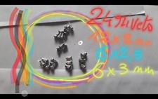 24 rivets Alu a frapper Sim U 2/2,5/3mm plaque moteur cadre Motobecane mobylette