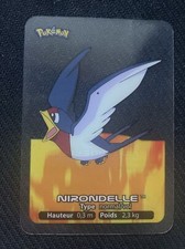 CARTE POKEMON LAMINCARDS TRANSPARENTE - #034 NIRONDELLE TRES BON ETAT FR
