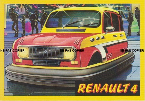 Carte postale renault r4 - ,