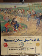 AFFICHE   ANCIENNE BASQUE ARRUE CYCLES RARE