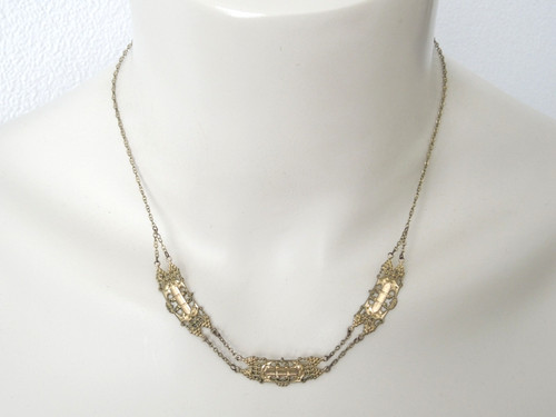 Collier vintage filigrane - collier,