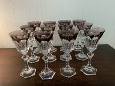 12 verres modèle Chenonceaux mauve en cristal de Sèvres (prix à la pièce)