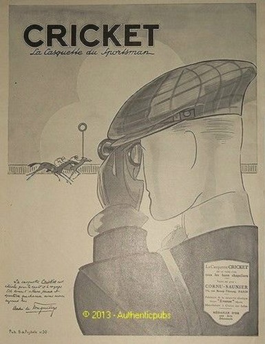 Publicite casquette cricket - publicite,
