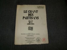 LE CHANT DES PARTISANS FAC SIMILE CONSEIL GENERAL VAUCLUSE 1980 WW2