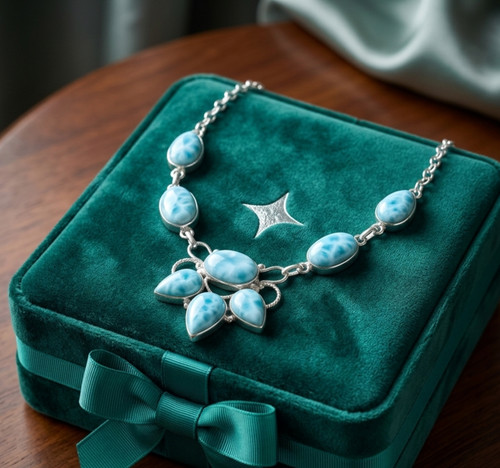Natural larimar gemstone - larimar,