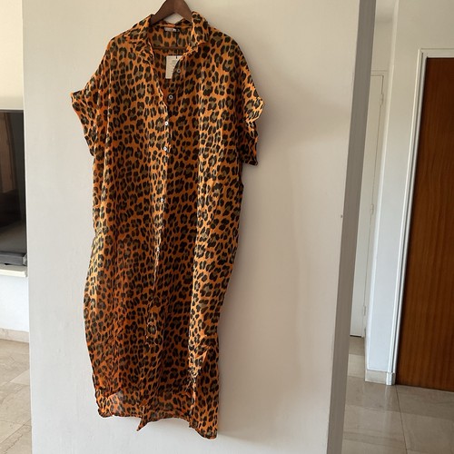 Robe longue panthère orange - longue,